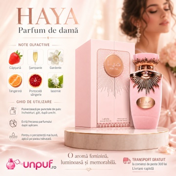 Parfum Arăbesc Lattafa Haya 100 ml, Apă de Parfum Damă, Aromă Floral Fructată cu Căpșună, Șampanie, Gardenie și Vanilie - Img 10