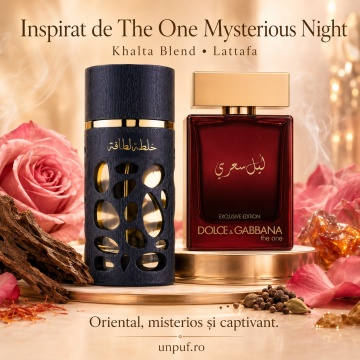 Parfum Arăbesc Lattafa Khalta EDP 100 ml Unisex, Inspirat The One Mysterious Night, Aromă Orientală cu Oud, Șofran, Ambră, Vanilie, Piele, Tămâie, Trandafir și Lemn de Santal - Img 8