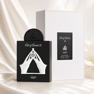 Parfum Arăbesc Lattafa Pride Art Of Arabia II EDP 100 ml Unisex, Aromă Lemnoasă Orientală cu Portocală, Șofran, Chihlimbar Uscat, Note Gurmande, Mosc, Lichen și Note Lemnoase