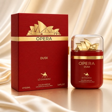 Parfum Arăbesc Le Chameau Opera Dusk EDP 100 ml Damă, Inspirat Tom Ford Noir Pour Femme, Aromă Catifelată cu Nucă de Cocos, Orhidee, Trandafir, Bujor, Vanilie, Paciuli, Iasomie, Tămâie și Lemne Prețioase