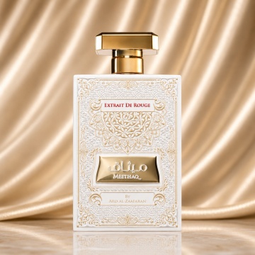 Parfum Arăbesc Meethaq Extrait de Rouge Ard Al Zaafaran 100 ml, Apă de Parfum Unisex, Damă, Bărbat, Aromă Amber Floral, Inspirat Love Don’t Be Shy - Img 2