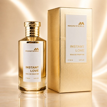 Parfum Arăbesc Montera Instant Love Eau de Parfum 100 ml, Unisex, Damă și Bărbat, Aromă Oriental Floral Dulce cu Bergamotă, Piper Roz, Zmeură, Caramel, Iasomie, Trandafir, Ambră, Mosc și Vanilie