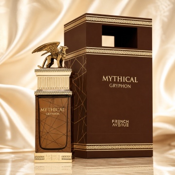 Parfum Arăbesc Mythical Gryphon French Avenue EDP 100 ml Bărbat, Inspirat Ombre Nomade, Aromă Lemnos Ambrată Mitică cu Bergamotă, Piper Negru, Șofran, Patchouli, Cedru, Tămâie, Oud, Ambră, Mosc și Piele