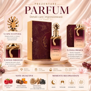 Parfum Arăbesc Ophidian Black Cherry Paris Corner 100 ml, Apă de Parfum Unisex, Damă și Bărbat, Aromă Fructat Gurmandă, Inspirat Lost Cherry - Img 3