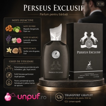 Parfum Arăbesc Perseus Exclusif Maison Alhambra EDP 100 ml Bărbat, Inspirat Pegasus Exclusif, Aromă Oriental Lemnoasă cu Bergamotă, Cardamom, Heliotrop, Piper Roz, Migdale Amare, Lavandă, Iasomie, Mușcată, Oud, Ambră, Santal, Guaiac și Vanilie - Img 9