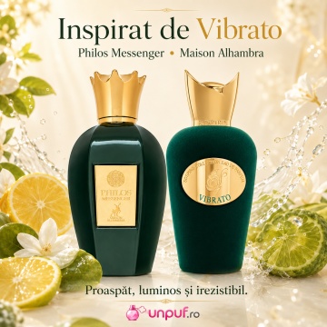 Parfum Arăbesc Philos Messenger Maison Alhambra EDP 100 ml Unisex, Inspirat Vibrato Xerjoff, Aromă Florală cu Bergamotă, Ghimbir, Grepfrut, Magnolie, Iasomie, Iris, Ambră, Cedru, Mosc și Paciuli - Img 8