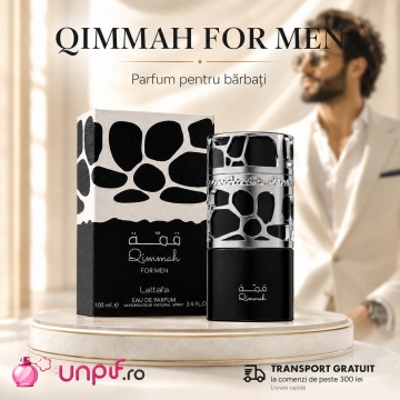 Parfum Arăbesc Qimmah For Men Lattafa 100 ml, Apă de Parfum Bărbat, Aromă Orientală cu Ambră, Cedru, Oud, Lavandă, Lemn de Santal, Rășină, Rozmarin, Paciuli și Vetiver - Img 10