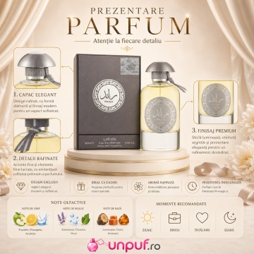 Parfum Arăbesc Ra'Ed Lattafa EDP 100 ml Bărbat, Inspirat K by Dolce & Gabbana, Aromă Chypre cu Lămâie, Mandarină, Note Condimentate, Șofran, Scorțișoară, Cuișoare, Ambră, Pielărie, Vanilie și Mosc - Img 3