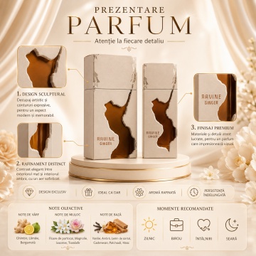 Parfum Arăbesc Ravine Ginger French Avenue EDP 100 ml Unisex, Inspirat Ingenious Ginger, Aromă Aromatic Orientală Fresh Condimentată cu Ghimbir, Lămâie, Bergamotă, Flori Albe, Lavandă, Ambră, Lemn de Cedru, Mosc și Vanilie - Img 3