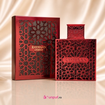 Parfum Arăbesc Rayhaan Crimson pentru Bărbați 100 ml, Cald Condimentat Vanilat Ambrat