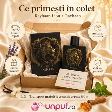 Parfum Arăbesc Rayhaan Lion pentru Bărbați 100 ml, Aromatic Vanilat Condimentat - Img 4