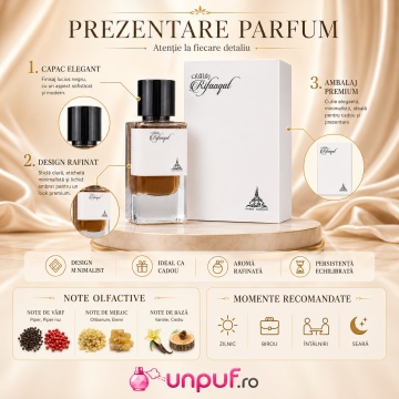 Parfum Arăbesc Rifaaqat Paris Corner 85 ml, Apă de Parfum Unisex, Damă, Bărbat, Aromă Oriental Condimentată, Vanilată și Lemnoasă, Inspirat Babycat Yves Saint Laurent - Img 3