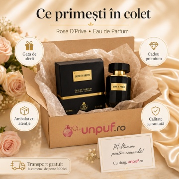 Parfum Arăbesc Rose D’ Prive Fragrance World 100 ml, Apă de Parfum Damă, Aromă Floral Trandafir Ambrată cu Litchi, Bergamotă, Trandafir, Bujor, Condimente Moi, Iasomie, Patchouli, Ambră, Mosc și Vanilie - Img 4