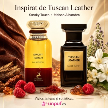 Parfum Arăbesc Smoky Touch Maison Alhambra 80 ml, Apă de Parfum Unisex, Damă și Bărbat, Inspirat Tuscan Leather, Aromă Lemnos Fumurie cu Bergamotă, Fum, Piper, Condimente, Lemn Ars, Tămâie, Tutun, Ambră, Mosc și Piele - Img 8