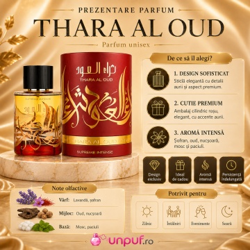 Parfum Arăbesc Thara Al Oud Supreme Intense Ard Al Zaafaran 100 ml, Apă de Parfum Unisex Damă și Bărbat, Aromă Oriental Oud Lemnoasă Inspirată de Tuscan Leather - Img 10