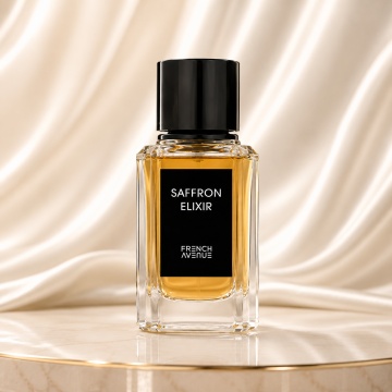 Parfum Arăbesc Unisex Saffron Elixir French Avenue 100 ml, Apă de Parfum, Inspirat de Crystal Saffron Matiere Premiere, Aromă Oriental Ambrată cu Citrice, Iasomie, Șofran, Condimente Fine, Ambră, Accente Metalice, Cedru, Mosc, Rășini, Lemn și Note Balsami - Img 2