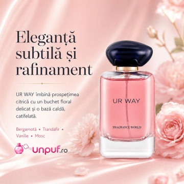 Parfum Arăbesc UR Way Fragrance World 100 ml, Apă de Parfum Damă, Aromă Floral Alb Vanilată cu Bergamotă, Floare de Portocal, Iasomie Indiană, Tuberoză, Cedru, Mosc Alb și Vanilie - Img 6