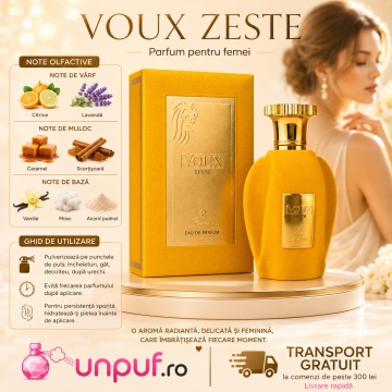 Parfum Arăbesc Voux Zeste Emir 100 ml, Apă de Parfum Damă, Aromă Citric Gurmandă, Inspirat Italian Cello - Img 9