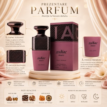 Parfum Arăbesc Zodiac Lunaris Paris Corner 100 ml, Apă de Parfum Unisex, Damă, Bărbat, Aromă Oriental Ambrată, Condimentată și Misterioasă - Img 3