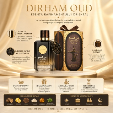 Parfum Ard Al Zaafaran Dirham Oud 100 ml, parfum arăbesc, edp, Unisex, Damă, Bărbat - Img 3
