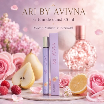 Parfum Ari by Avivna 35 ml, Apă de Parfum Damă, Aromă Dulce Floral Fructată, Format Compact, Note de Zmeură, Pară, Grapefruit, Orhidee Vanilată, Trandafir, Lăcrămioare, Marshmallow, Mosc și Note Lemnoase - Img 2