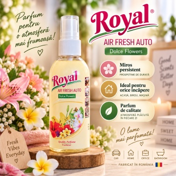 Parfum Auto Concentrat Dolce Flowers, Parfum Ambiental pentru Interior Auto si Casa, Aromă Florală, 100 ml - Img 3