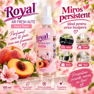 Parfum Auto Concentrat Guma Turbo / Fancy Peach, Parfum Ambiental pentru Interior Auto si Casa, Aromă Dulce și Fructată, 100 ml - Img 3