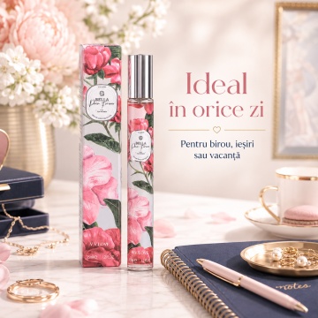 Parfum Damă Bella 35 ml V.V. Love, Apă de Toaletă, Inspirat de My Way Giorgio Armani, Aromă Florală cu Floare de Portocal, Bergamotă, Tuberoză, Iasomie Indiană, Vanilie, Mosc Alb și Cedru - Img 4