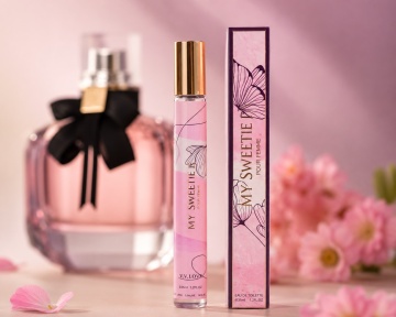Parfum Damă My Sweetie 35 ml V.V. Love, Apă de Toaletă, Inspirat de Mon Paris Yves Saint Laurent, Aromă Fructat Dulce cu Căpșuni, Zmeură, Pară, Iasomie, Vanilie, Paciuli și Mosc Alb