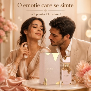 Parfum Eclaire Lattafa 100 ml, Apă de Parfum Damă, aromă dulce gurmandă cu caramel, lapte, miere, vanilie și pralină - Img 10