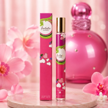 Parfum Fantastic Summer 35 ml, Apă de Parfum Damă, Aromă Dulce Floral Fructată, Format Compact, Note de Kiwi, Litchi Roșu, Gutui, Ciocolată Albă, Cupcake, Orhidee, Iasomie, Mosc și Note Lemnoase