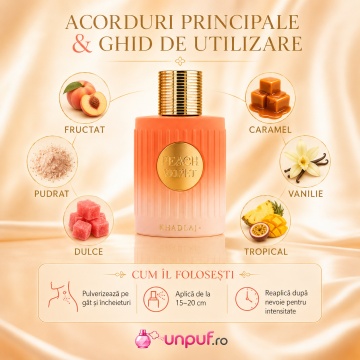 Parfum Khadlaj Peach Velvet 100 ml, Extract De Parfum Dama - Img 9