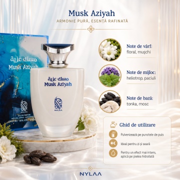 Parfum Musk Aziyah Nylaa 100 ml, Apa De Parfum, Femei - Img 3