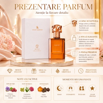 Parfum Oud 01 Extrait de Parfum 50ml, tip arăbesc, Unisex, Damă, Bărbat - Img 3