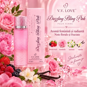 Parfum pentru femei V.V. LOVE Dazzling Bling Pink, 30 ml - Img 2