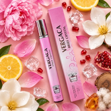 Parfum pentru femei Vergaca Brief Crystal V.V. Love, Apa de Parfum, 35 ml, aroma florala proaspata citrica, yuzu, rodie, gheata, bujor, lotus, magnolie, mosc, lemn de mahon si ambra - Img 2