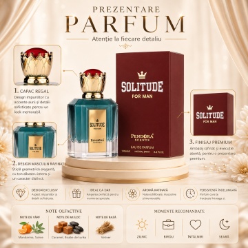 Parfum Solitude For Man Pendora Scents 100 ml, Apa De Parfum, Barbati - Img 3