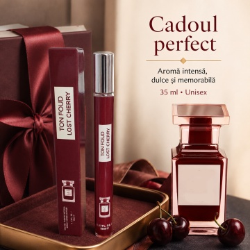 Parfum Ton Foud Lost Cherry 35 ml, Apă de Parfum Unisex, Aromă Dulce Fructată, Cireșe, Migdale și Vanilie, Format Compact, Note de Cireșe Negre, Vișine, Lichior de Cireșe, Prune, Trandafir Turcesc, Iasomie Sambac, Tonka și Lemn de Santal - Img 6