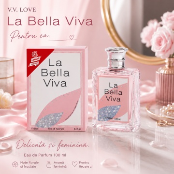 Parfum V.V. Love La Bella Viva, Apă de Parfum Damă, 100 ml, Inspirat din La Vie Est Belle Lancôme - Img 2