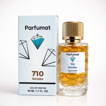 Set Apa de parfum Parfumat 710 Smoke, Unisex, 50 ml si Gentuta cosmetice - Img 3