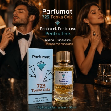 Set Apa de parfum Parfumat 723 Tonka Cola, Unisex, 50 ml si Gentuta cosmetice - Img 5
