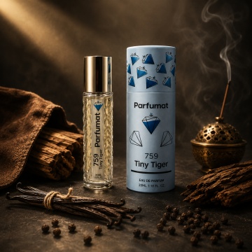 Set Apa de parfum Parfumat 759 Tiny Tiger, Unisex, 35 ml si Gentuta cosmetice - Img 6
