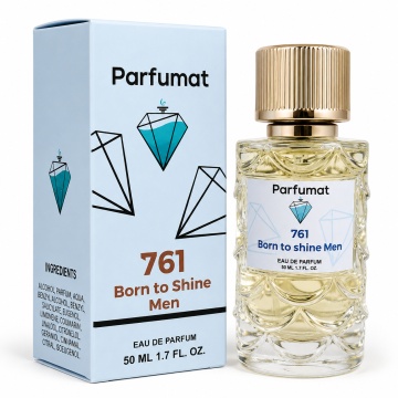Set Apa de parfum Parfumat 761 Born to Shine Men, Barbat, 50 ml si Gentuta cosmetice - Img 3