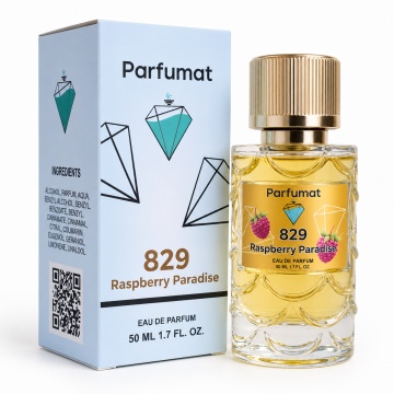 Set Apa de parfum Parfumat 829 Raspberry Paradise. Unisex, 50 ml si Gentuta cosmetice - Img 3