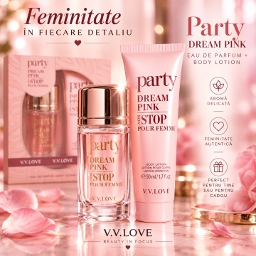 Set Cadou Femei V.V.Love Party Dream Pink Non Stop, Eau de Parfum 30 ml + Body Lotion 50 ml - Img 6