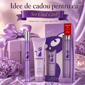 Set Cool Girl 2x35 ml, Apă de Toaletă Damă 35 ml + Cremă de Mâini Body Lotion 35 ml, Aromă Dulce Floral Fructată, Vanilată și Moscată, Note de Pară, Mandarină, Gardenie, Iasomie, Caprifoi, Floare de Portocal, Lăcrămioară, Vanilie, Ambră, Mosc și Lemn de S - Img 7