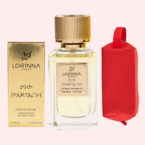 Set Extract de Parfum Lorinna Paris Parfum Oud Spartacus, 50 ml, Unisex Damă Bărbat si Gentuță Parfumuri