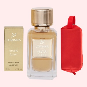 Set Extract de Parfum Lorinna Paris Parfum Silver Scent, 50 ml, Unisex Damă Bărbat si Gentuță Parfumuri