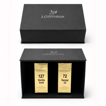 Set parfum Lorinna Paris Sandal 33 & Vanilla Gold, 2 x 50 ml, Cutie cadouri parfum premium