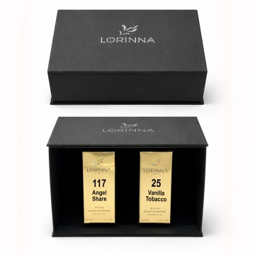 Set parfum Lorinna Paris Vanilla Tobacco & Angel Share, 2 x 50 ml, Cutie cadouri parfum premium